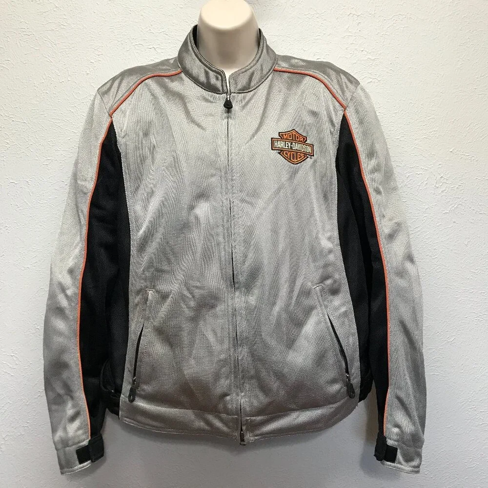 Harley-Davidson Mesh Padded Riding Jacket Womens Plus‎ 1W (18-20) Gray Black